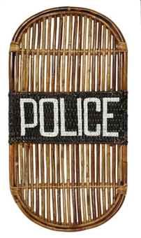 Historical Bamboo POLICE Riot Shield